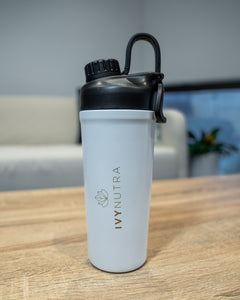 Ivy Nutra Premium Stainless Steel Water Bottle (white)